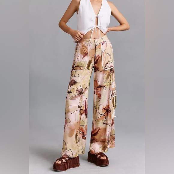 Anthropologie Pants - Anthropologie Palazzo Utility Pants
| Floral Flowy Patterned Pants